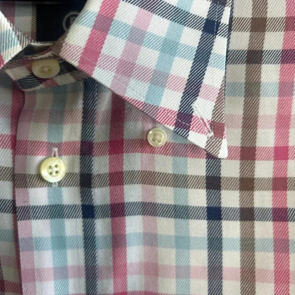 Bogner Men's Colorful Plaid Classic Button Down Shirt - Picture 4 of 7